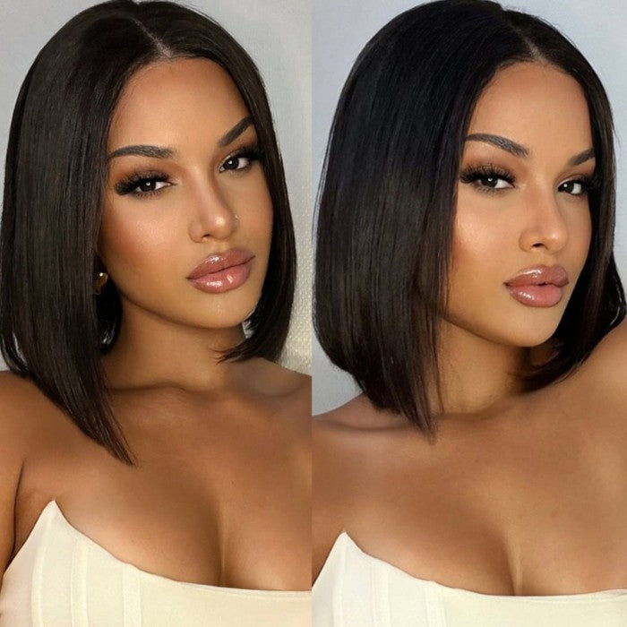 Flawless Elegance: Transform Your Look with the Stunning A-Line Bob Lace Wig!