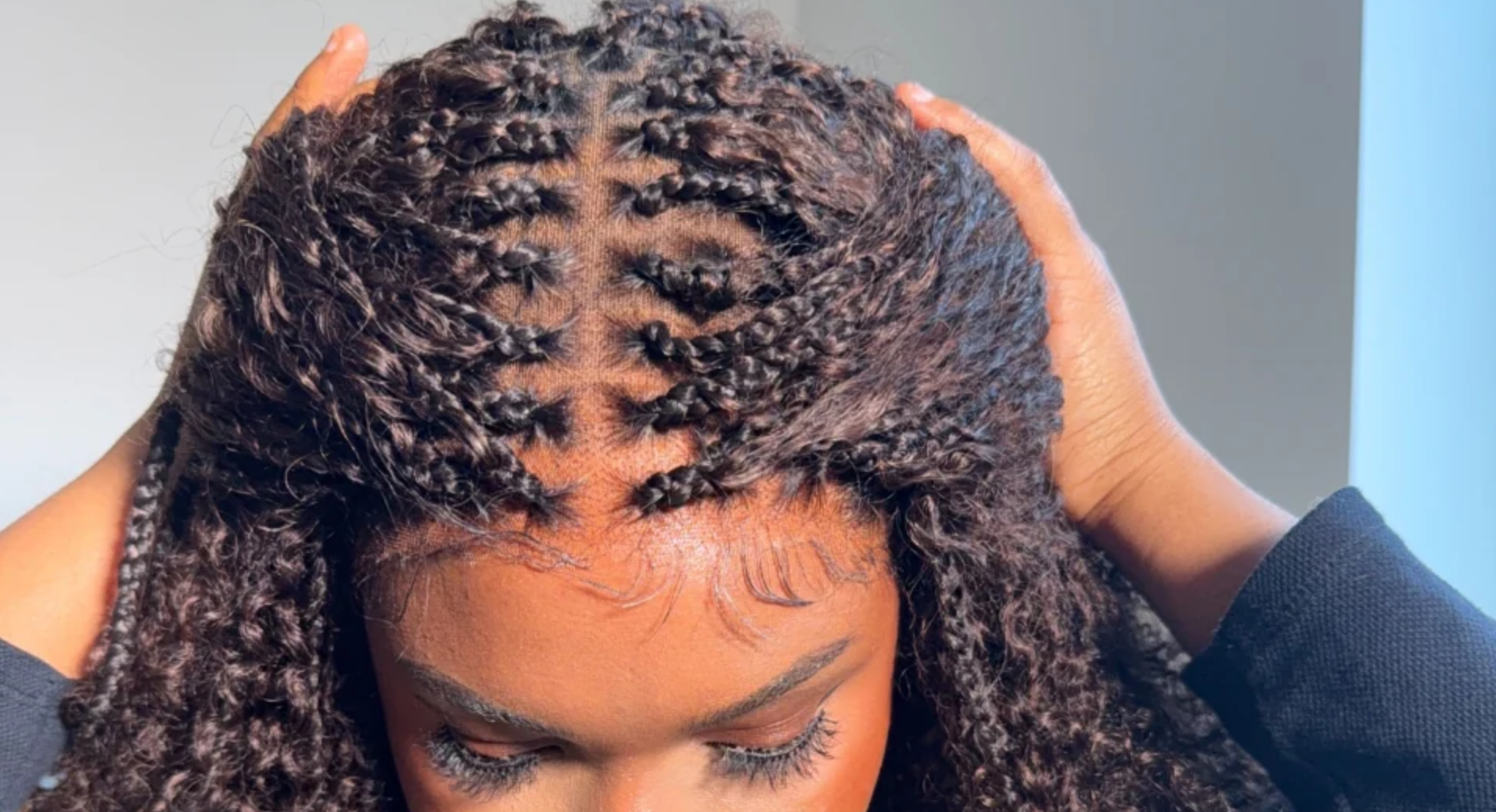 Pre Bleached Knots Braided Wigs