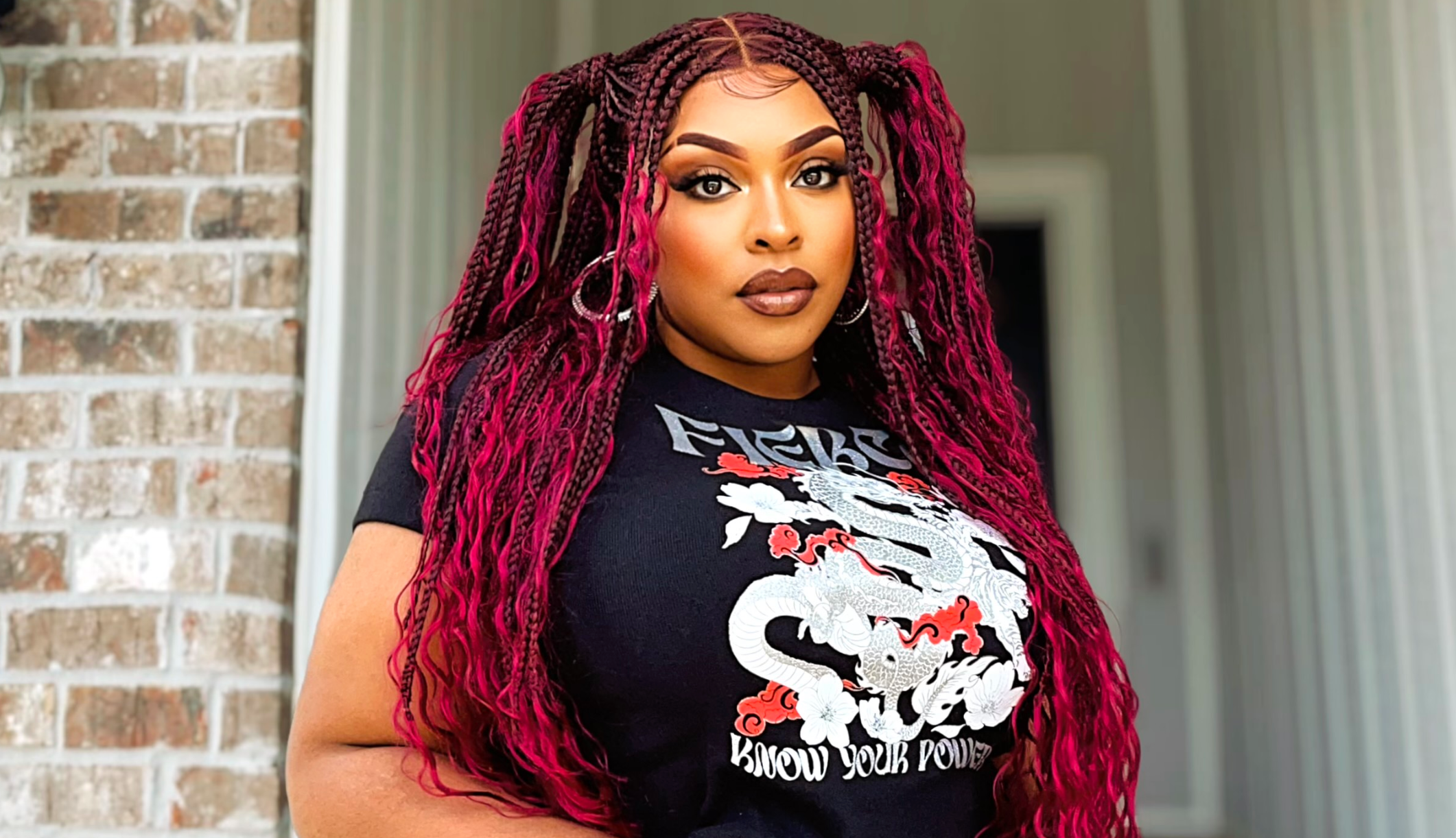 Burgundy Braided Wigs