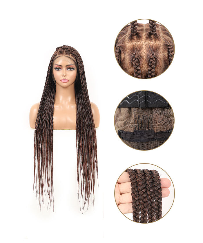 Fancivivi 36"Large Box Braided Wig - Full Handmade Over Hip-Length (US only)