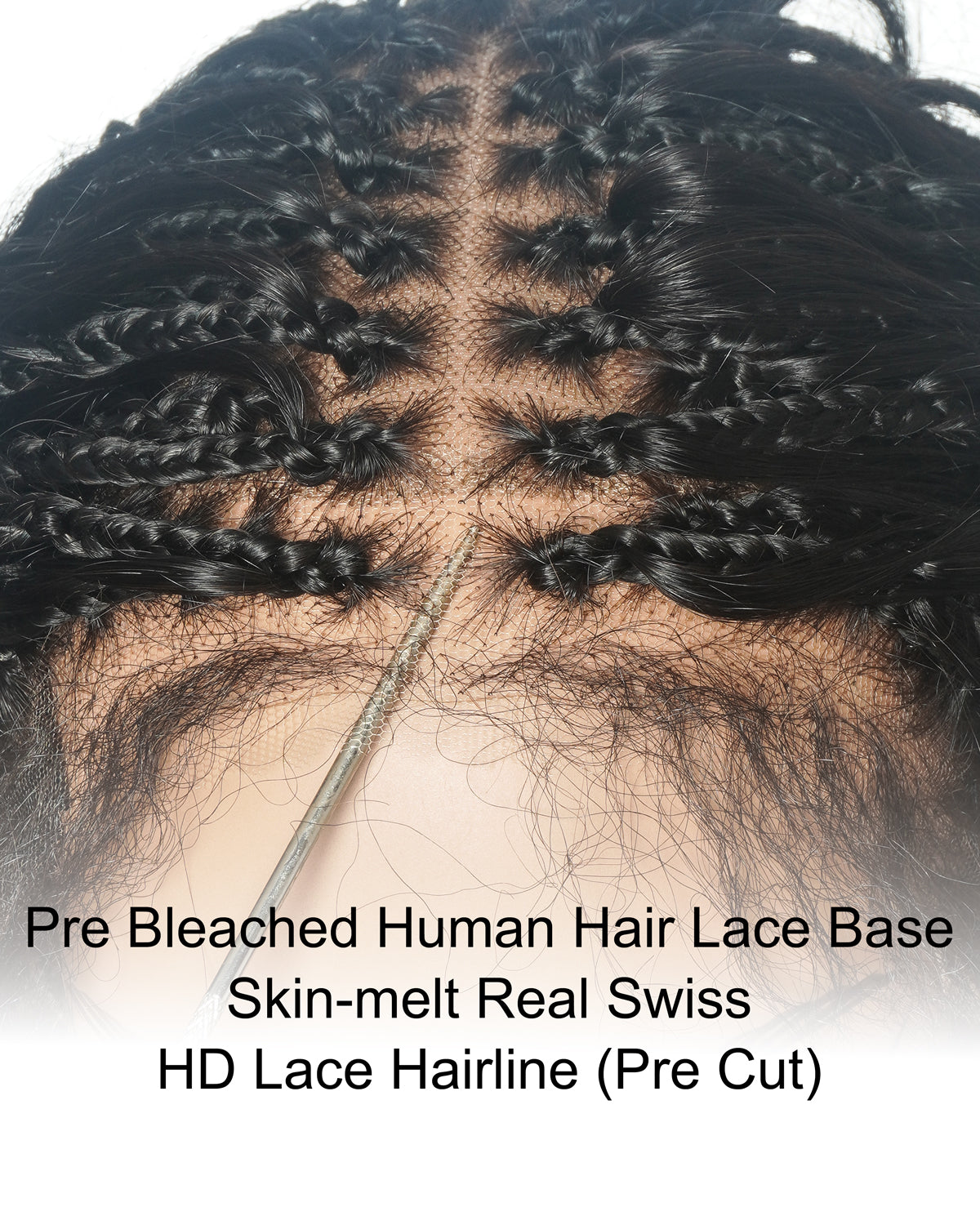 Michelle - 26" 100% Virgin Human Hair HD Pre Bleached Full Lace Bora Bora Body Wave Boho Box Braided Wig