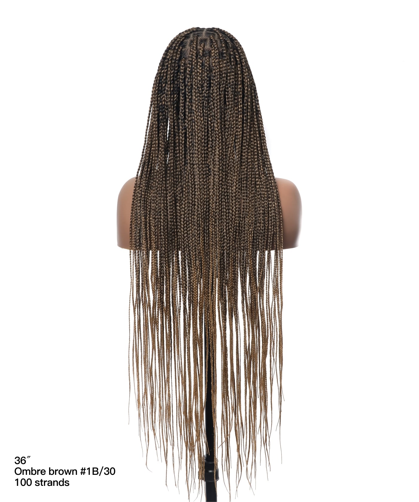 48" Lightweight Knotless HD Full Lace Box Braided Wig