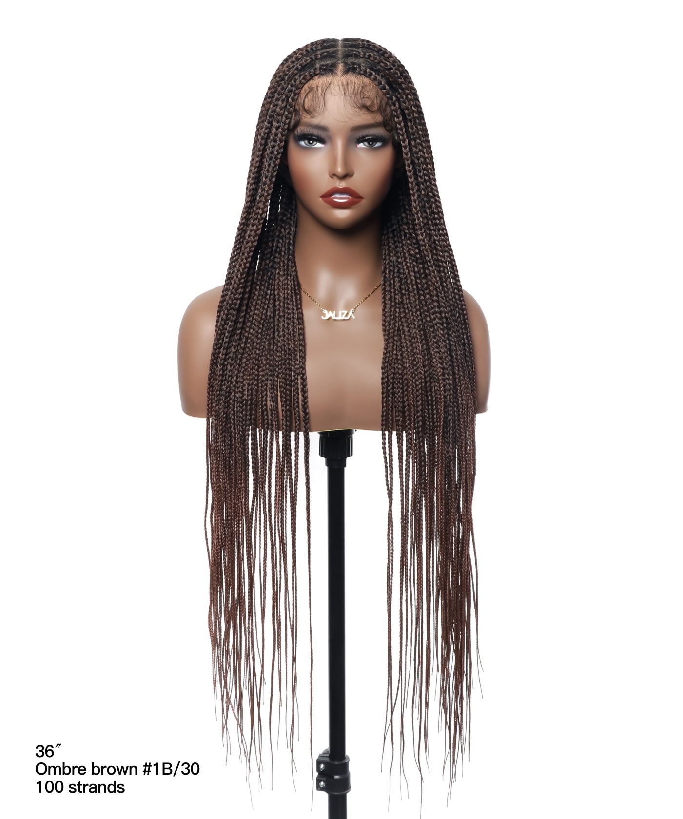 48" Lightweight Knotless HD Full Lace Box Braided Wig