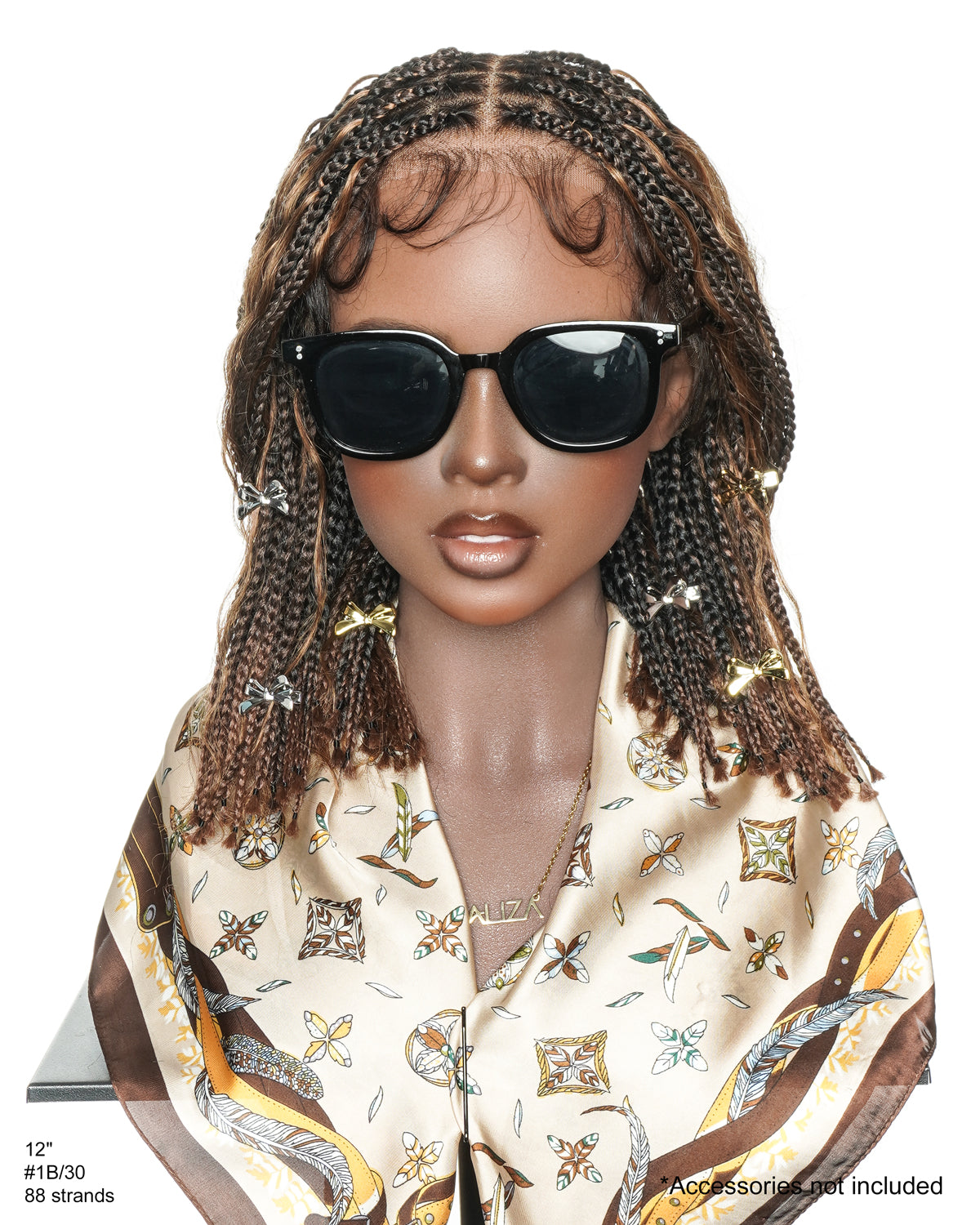 12" Pre Bleached Full Lace Boho Box Braided Wig