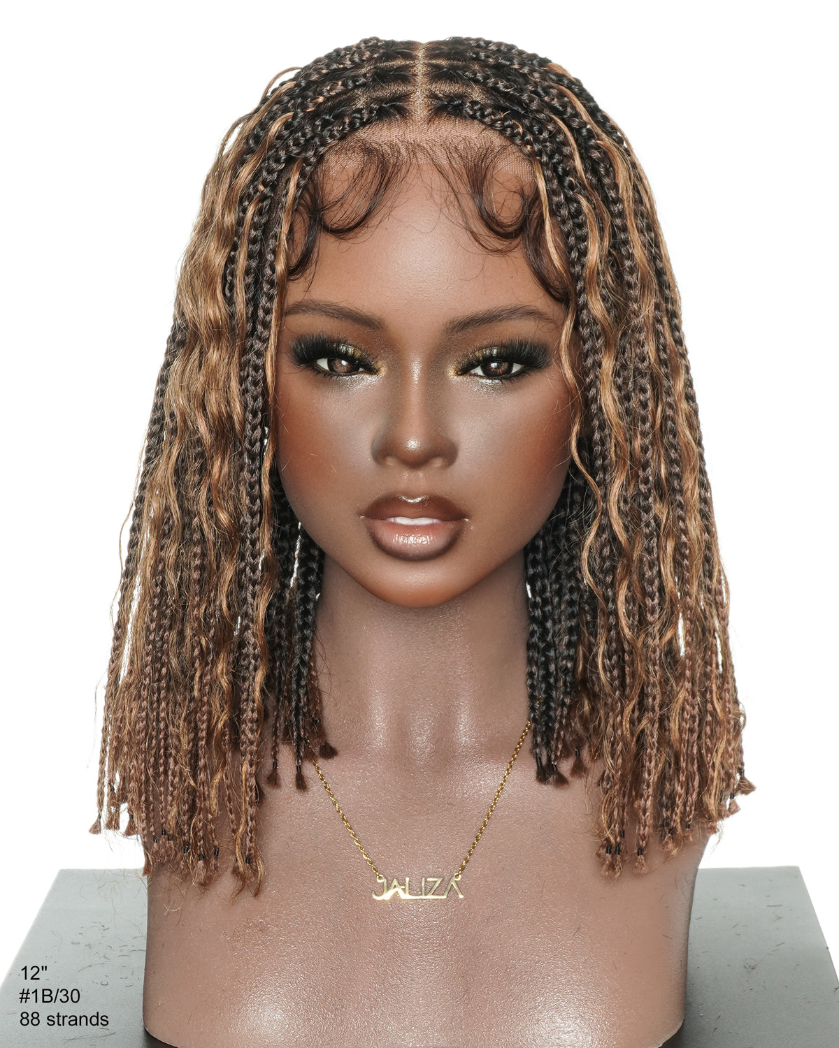 12" Pre Bleached Full Lace Boho Box Braided Wig