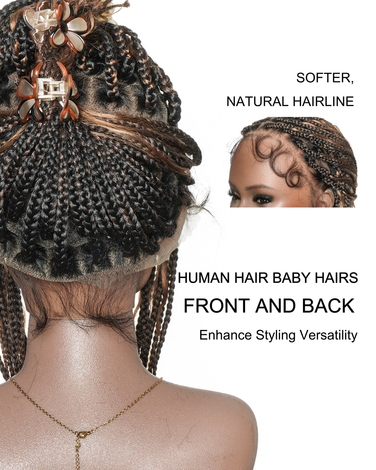 12" Pre Bleached Full Lace Boho Box Braided Wig