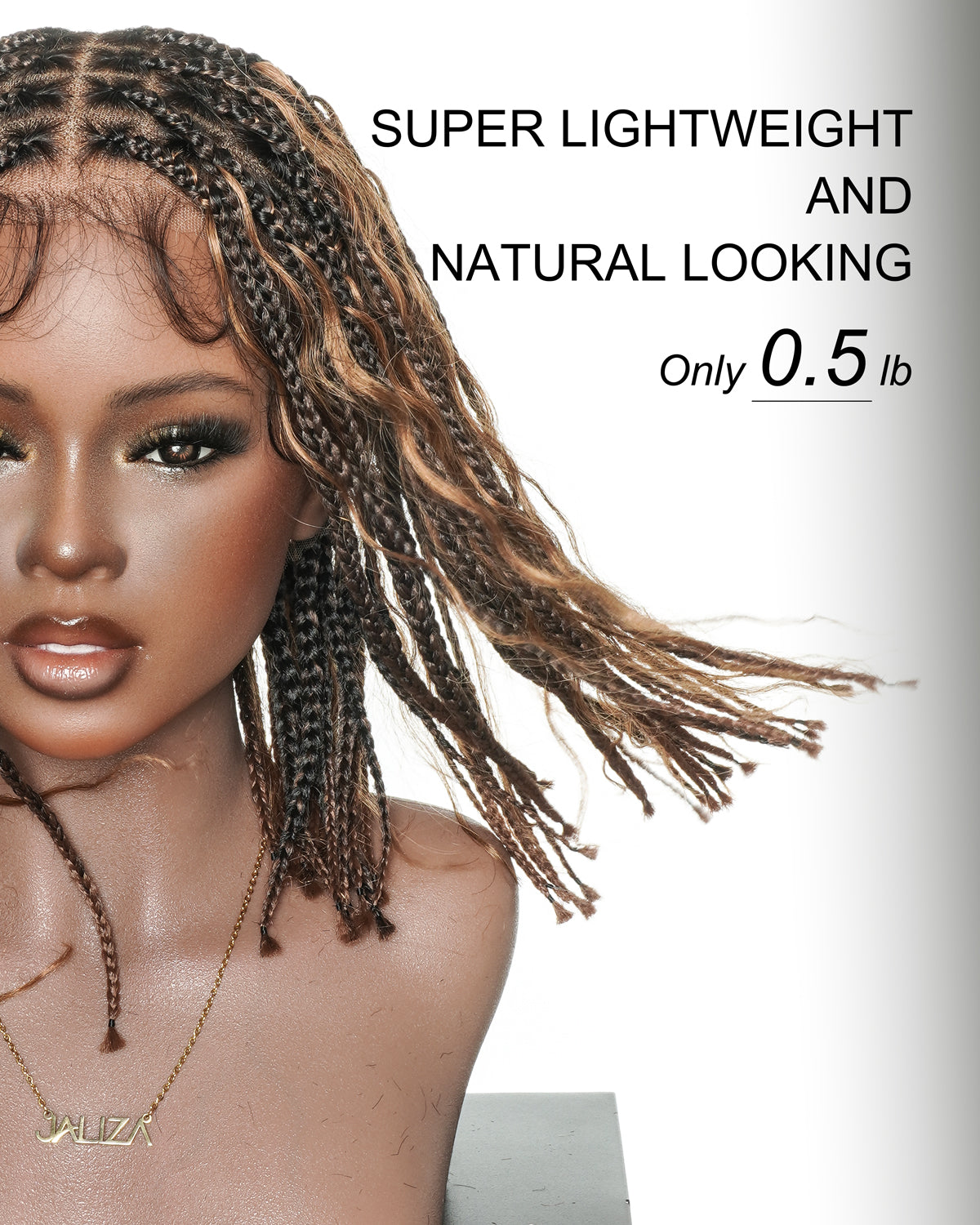 12" Pre Bleached Full Lace Boho Box Braided Wig