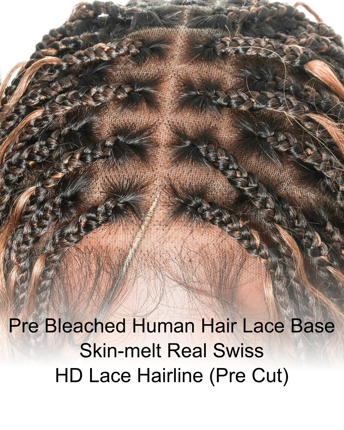 12" Pre Bleached Full Lace Boho Box Braided Wig