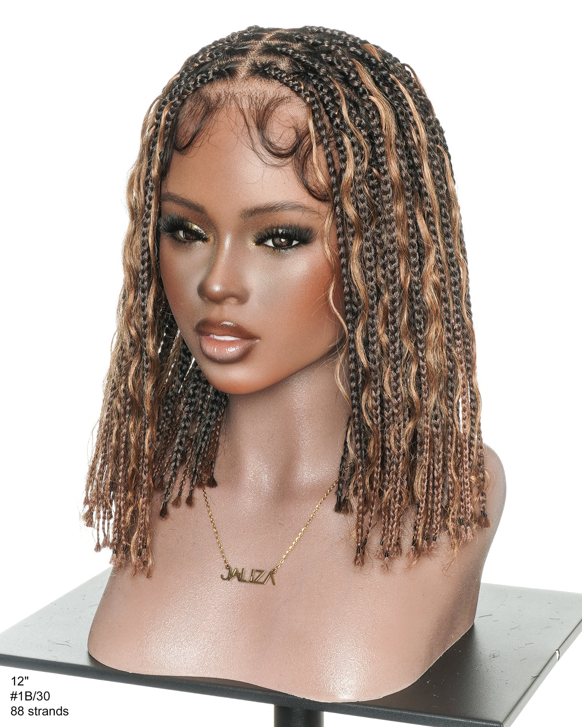 12" Pre Bleached Full Lace Boho Box Braided Wig