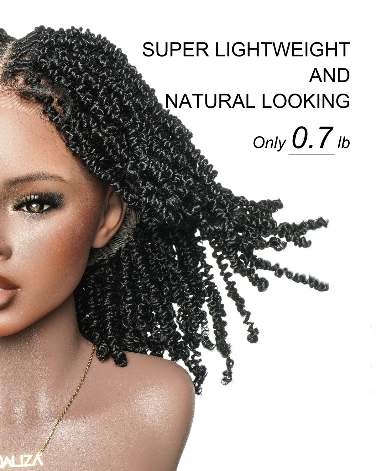 Short Passion Twist 12" Swiss HD Lace Knotless Full Lace Wig