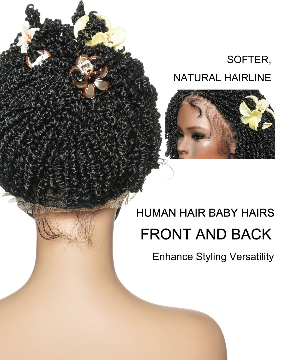 Short Passion Twist 12" Swiss HD Lace Knotless Full Lace Wig