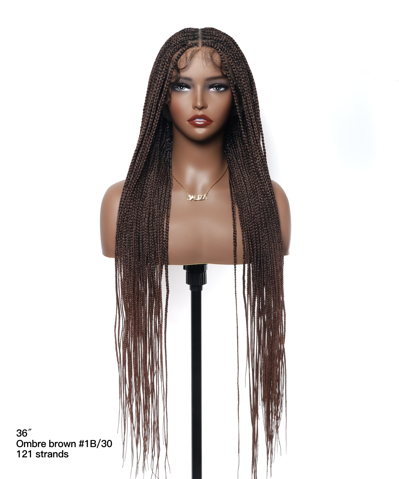48" Lightweight Knotless HD Full Lace Box Braided Wig