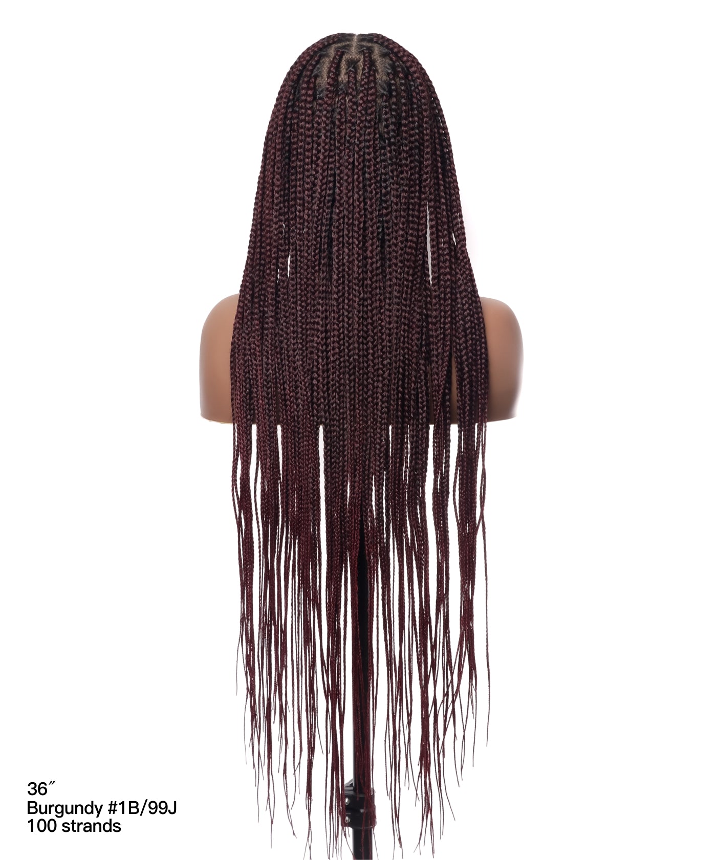 48" Lightweight Knotless HD Full Lace Box Braided Wig