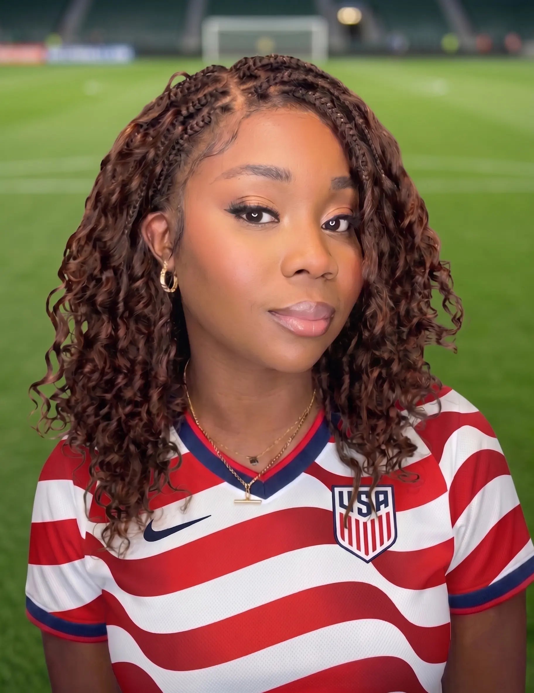 Kiki - 16" Pre Bleached Swiss HD Lace Human Hair Curls Full Lace Knotless Boho Box Braided Wig