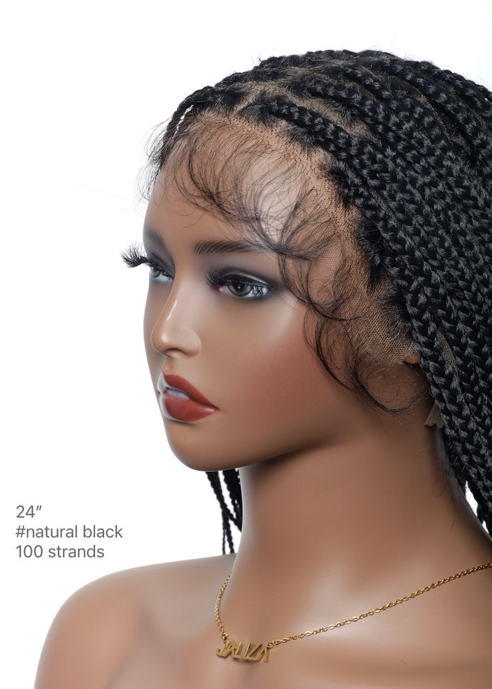 HD Full Lace Knotless Box Braided Wig