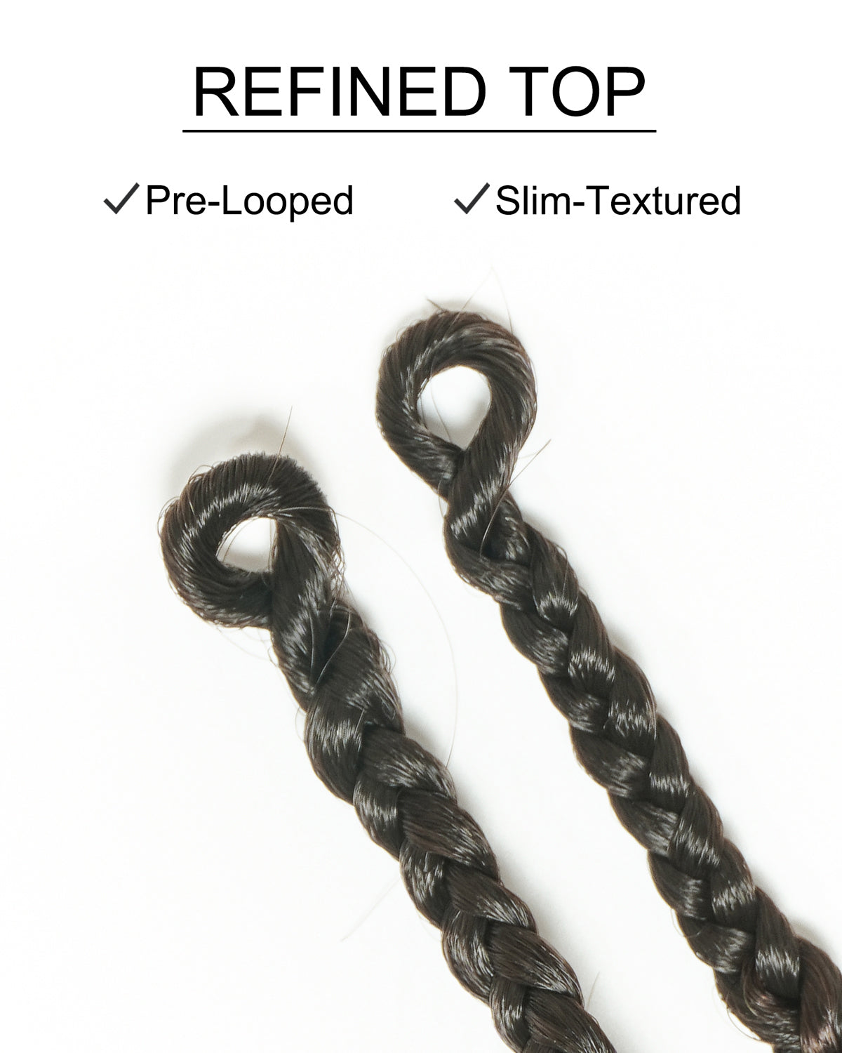 18" Dark Brown Human Hair Deep Wave Crochet Boho Braids 100 Strands/Pack