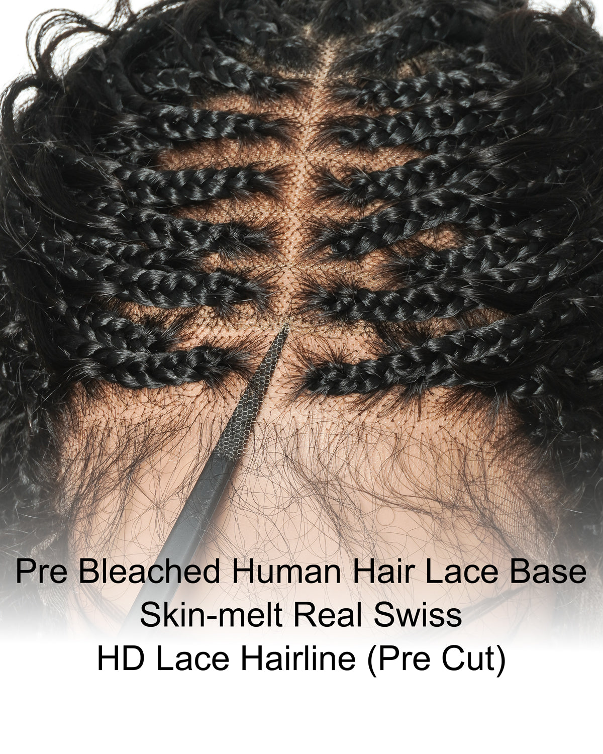 Tiana - 18" Pre Bleached Bora Bora Spanish Curl Wave Human Hair Boho Box Braided Wig