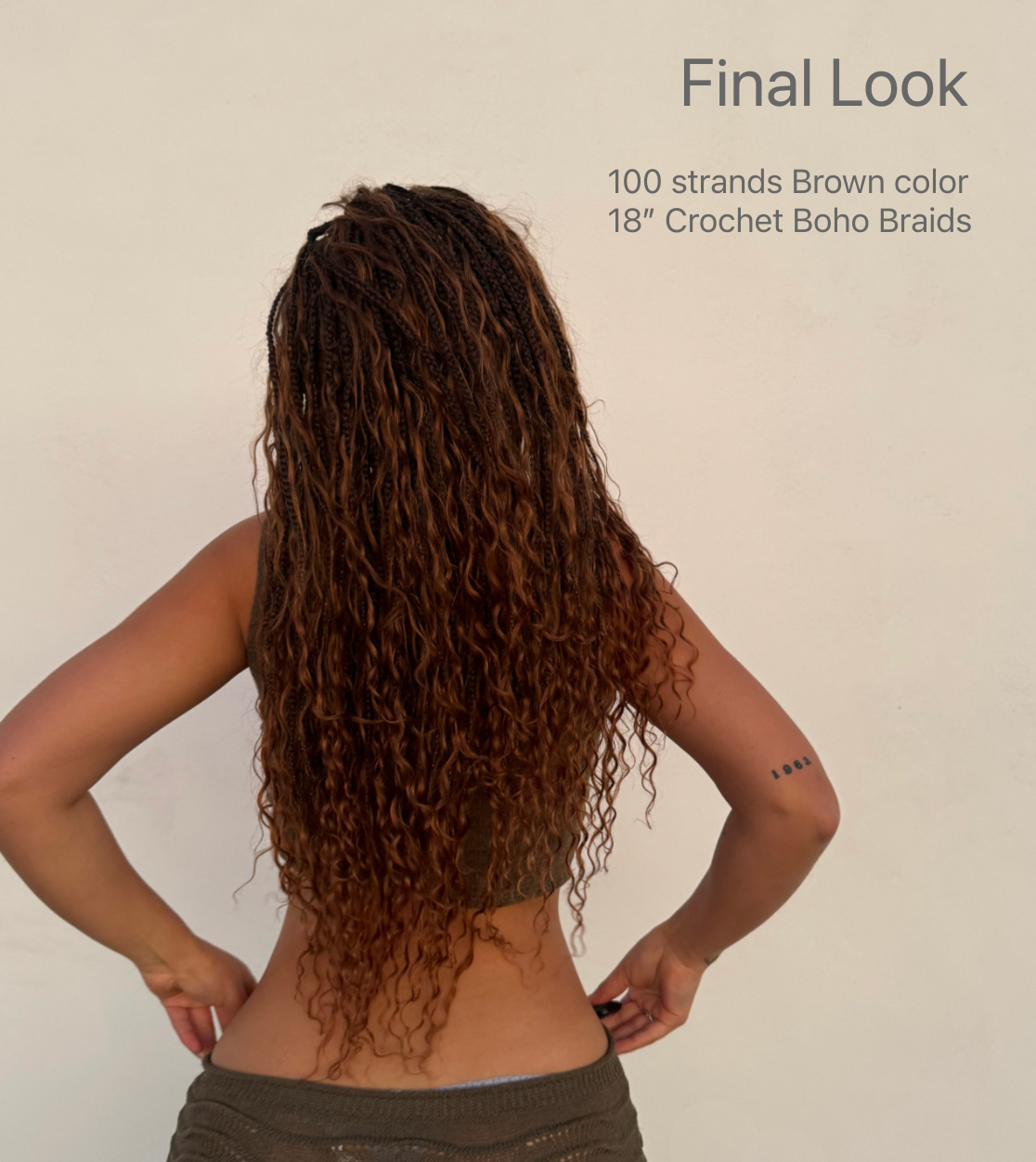 18" Crochet Braids With Human Hair Deep Wave Boho Curls 100 Strands/Pack