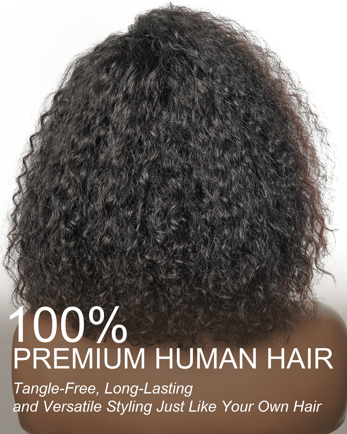 Bobrina 12" Side Part Wet & Wavy 100% Virgin Human Hair Glueless Wig - Pre Bleached, Pre Cut, Pre Plucked Wear-to-Go Magic Curly (for US Market Only)