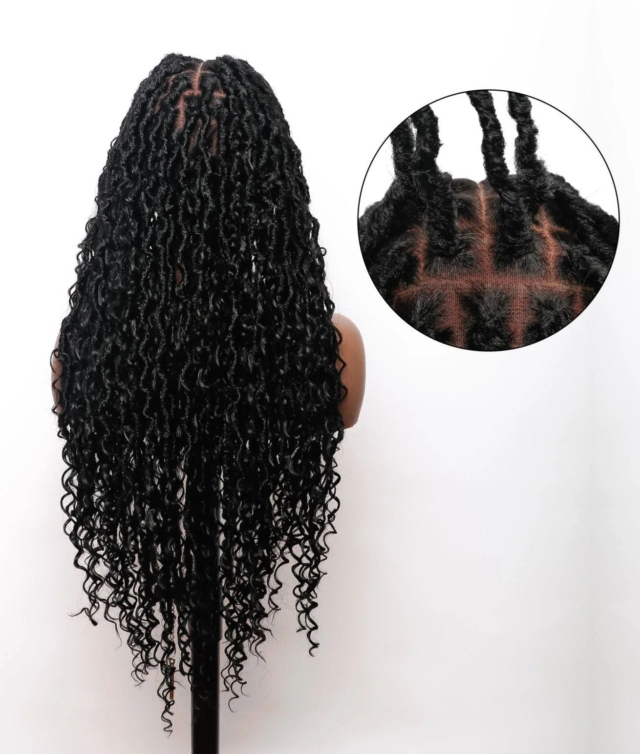 boho locs braids wig with kinky baby hair 4