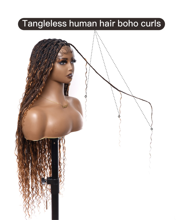tangleless human hair boho curls|jaliza