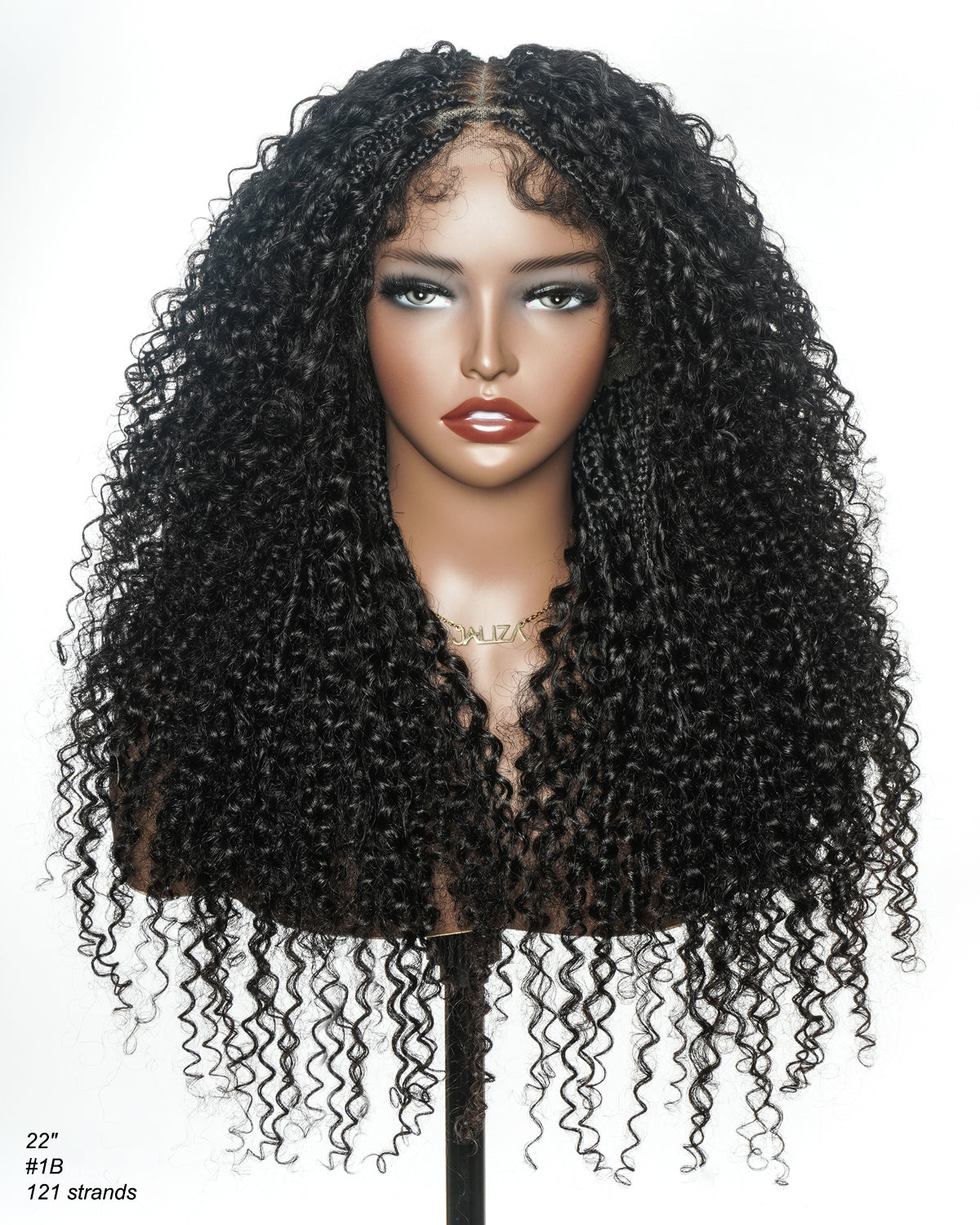 Lulu - Bora Bora Pre Bleached Swiss HD Full Lace Human Hair Curly Wave Boho Box Braided Wig