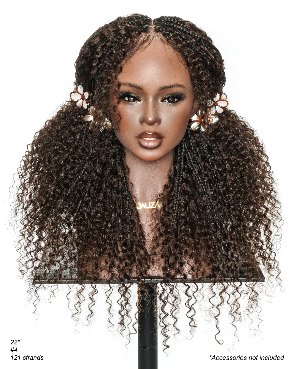 Lulu - Bora Bora Pre Bleached Swiss HD Full Lace Human Hair Curly Wave Boho Box Braided Wig