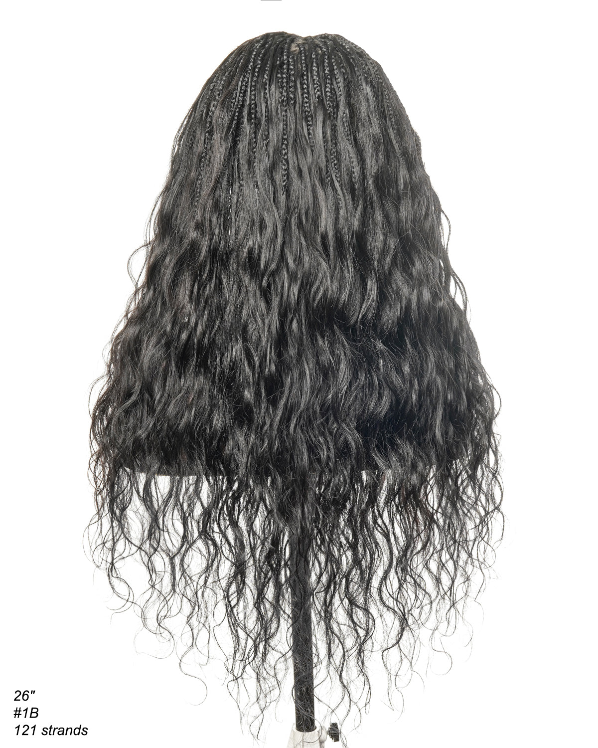 Michelle - Salon-Style Braided Wig Bora Bora Human Hair Body Wave Pre Bleached Swiss HD Full Lace Boho Box Braids