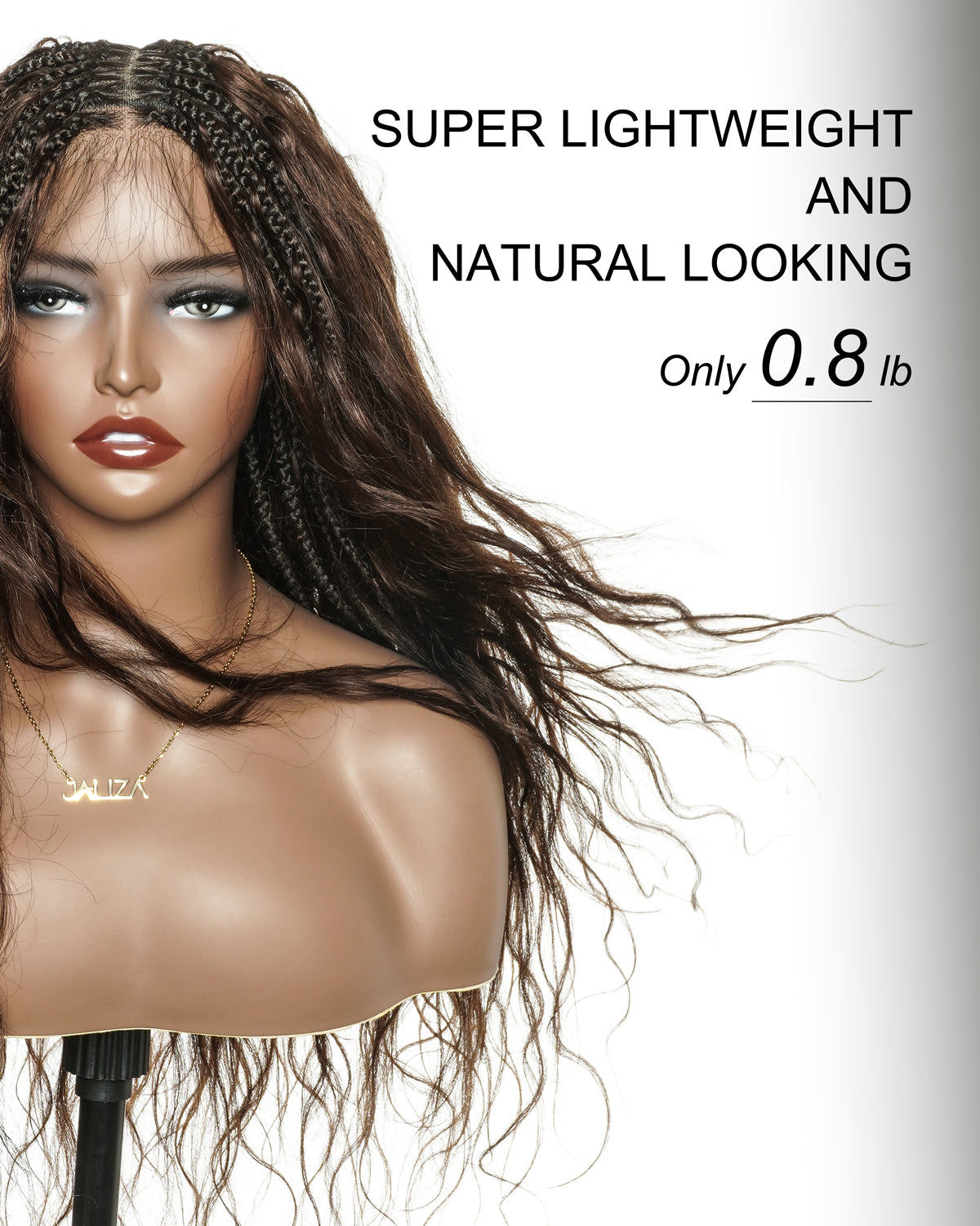 Michelle 16"-26" #4 Human Hair Body Wave Pre Bleached HD Full Lace Braided Wig