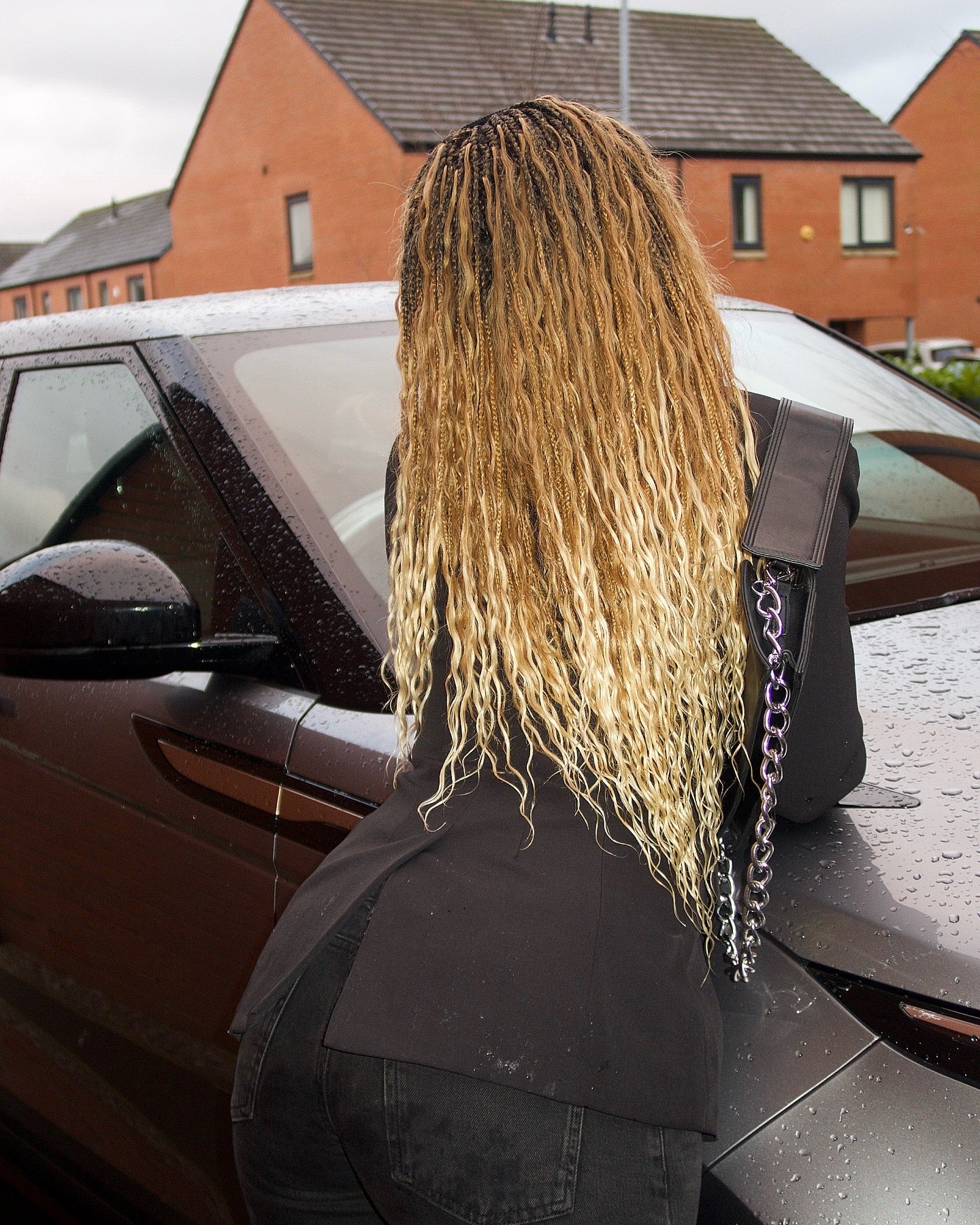 24" Swiss HD Full Lace Lightweight Human Hair Curls Boho Box Braided Wig