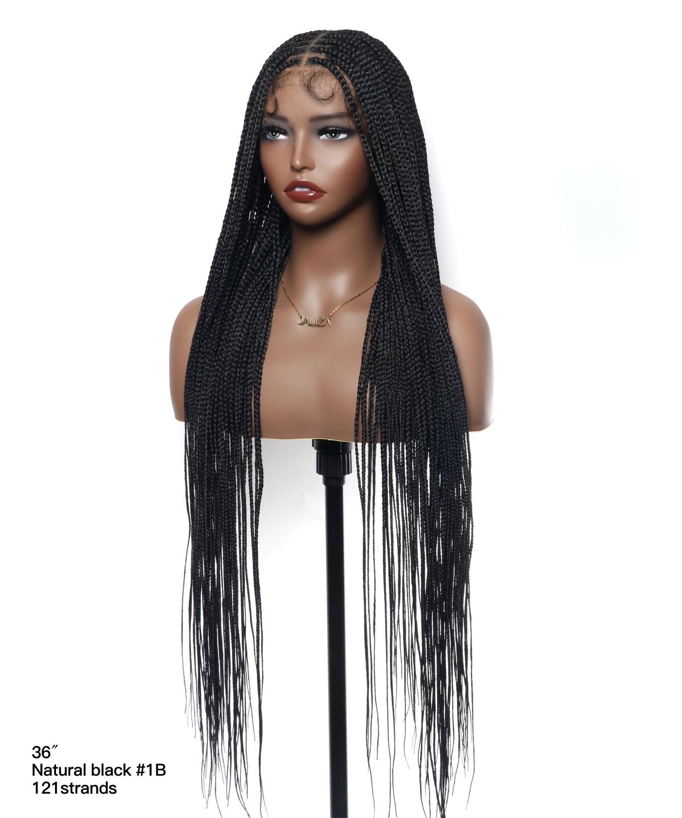 48" Lightweight Knotless HD Full Lace Box Braided Wig