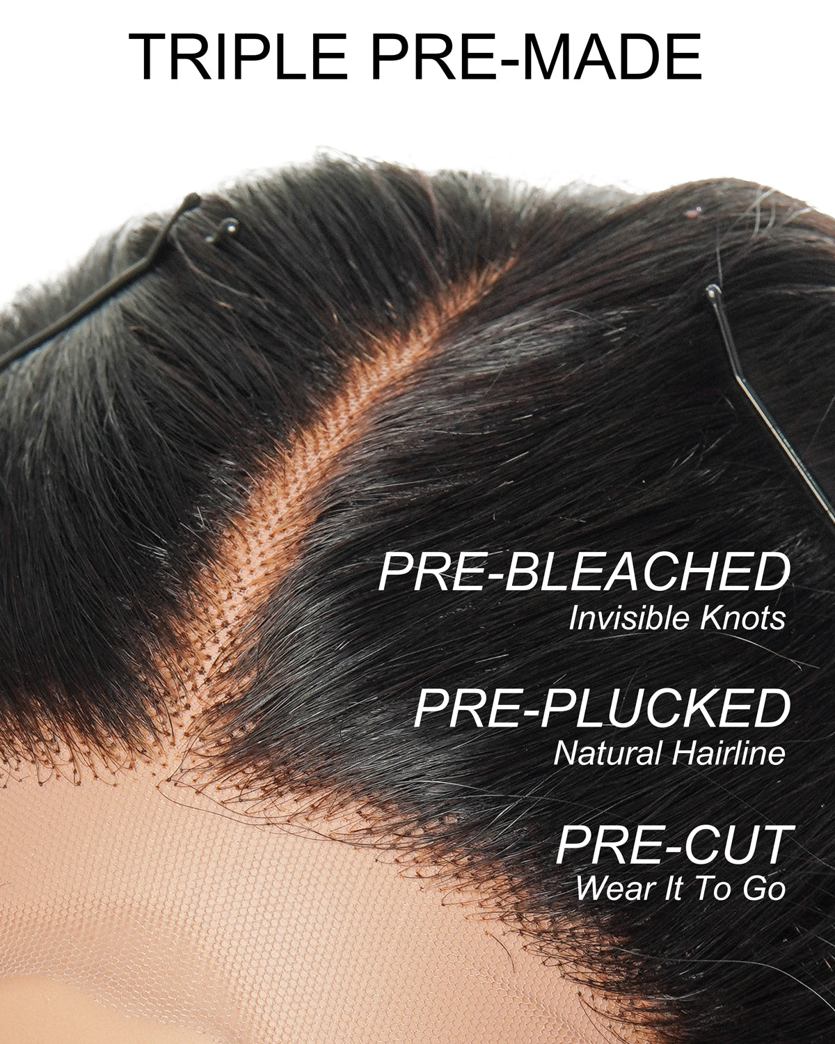 12" 100% Virgin Human Hair Deep Wave Glueless HD Lace Wig - Pre Bleached, Pre Plucked (for US Market Only)