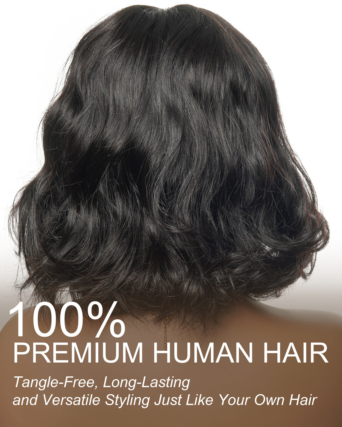 12" 100% Virgin Human Hair Deep Wave Glueless HD Lace Wig - Pre Bleached, Pre Plucked (for US Market Only)