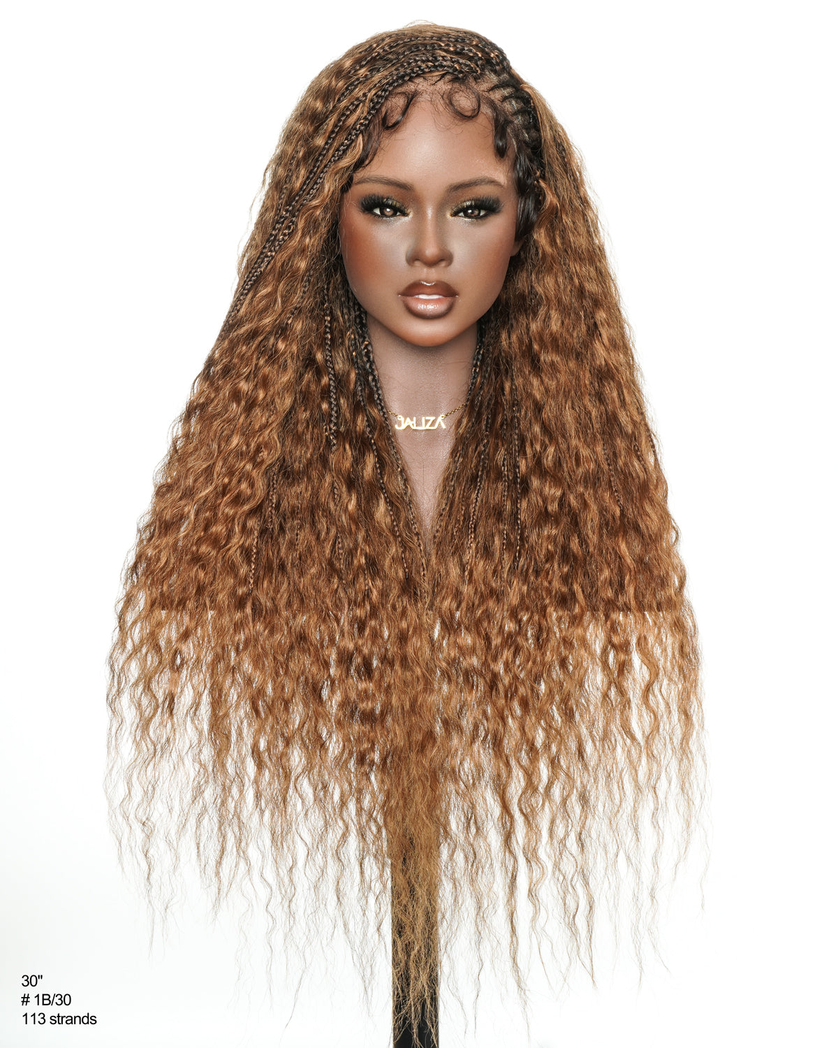 Avery | Fulani 2-Step Glueless Cornrow Boho Box Braided Wig – Deep Wave 24"