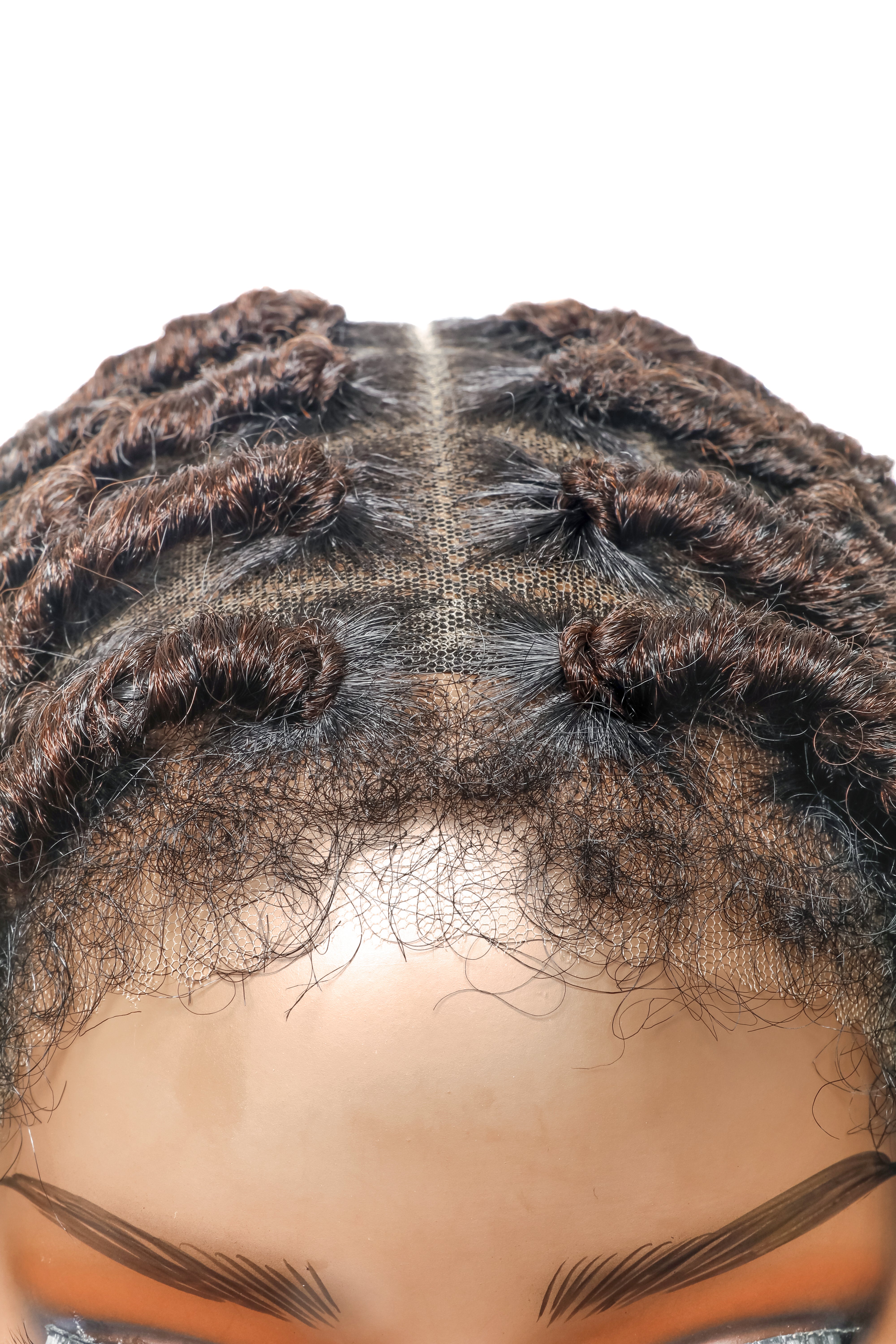 Locs Wig with Human Hair Boho Curls and Human Baby Hair