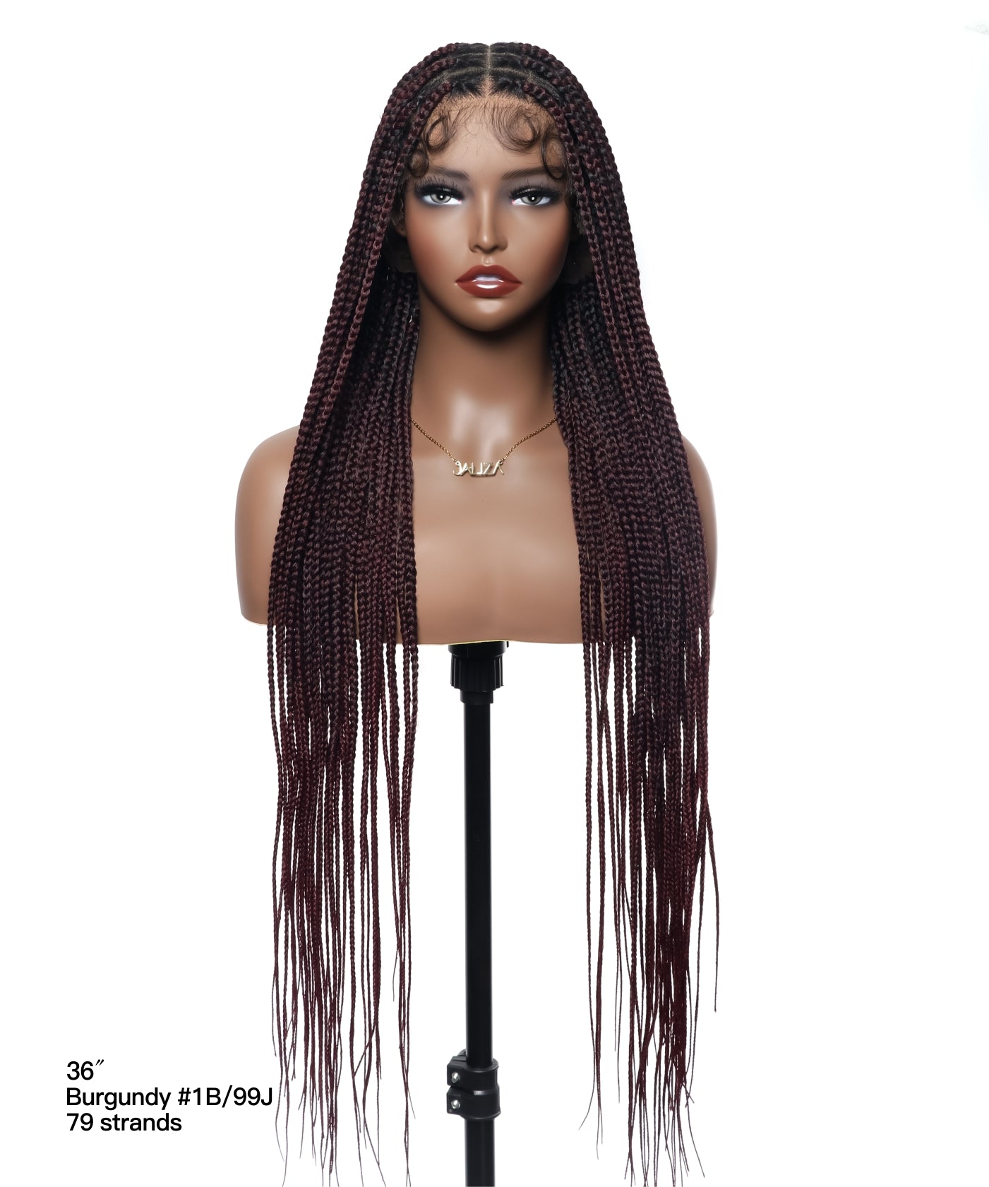 48" Lightweight Knotless HD Full Lace Box Braided Wig