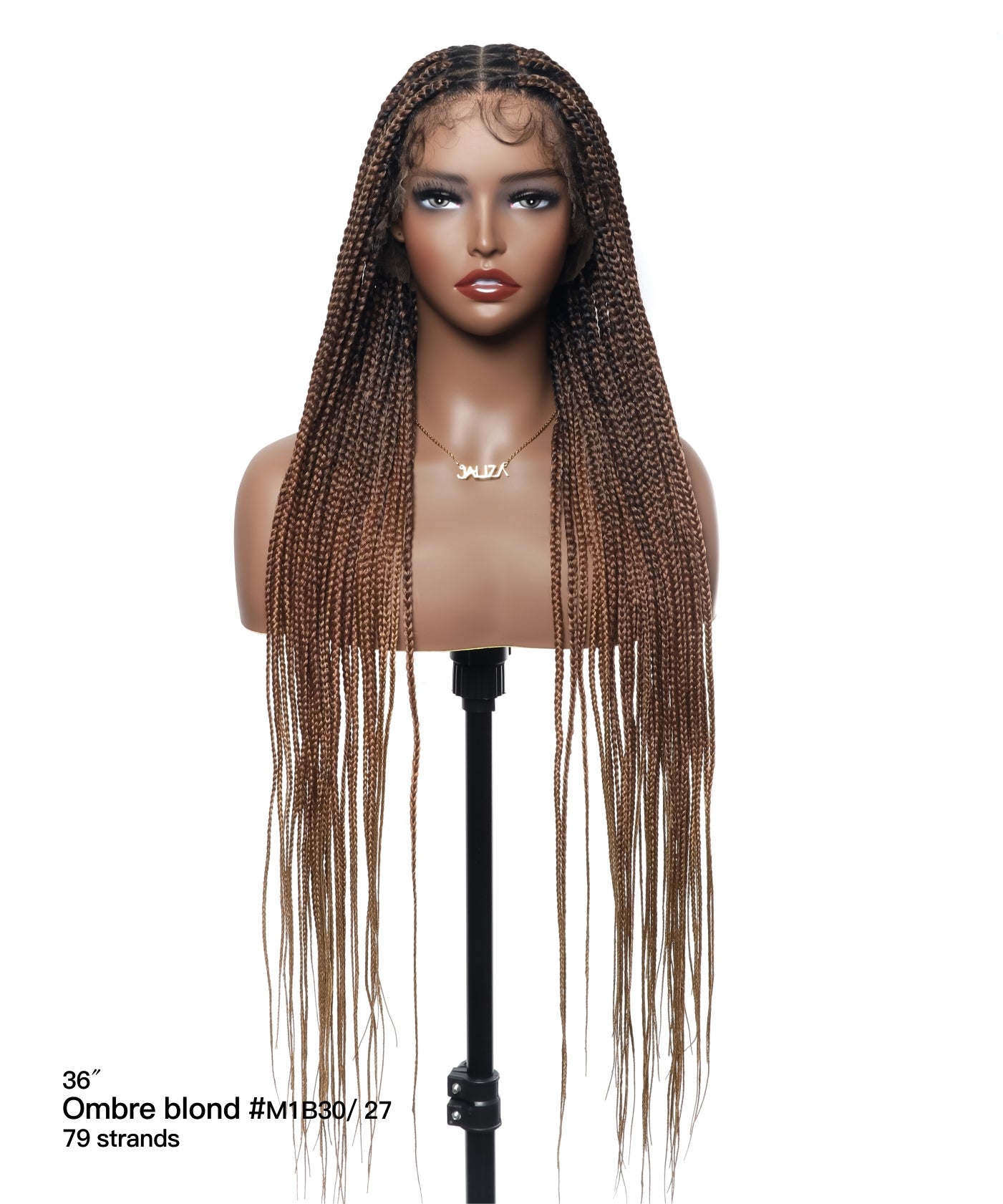 48" Lightweight Knotless HD Full Lace Box Braided Wig