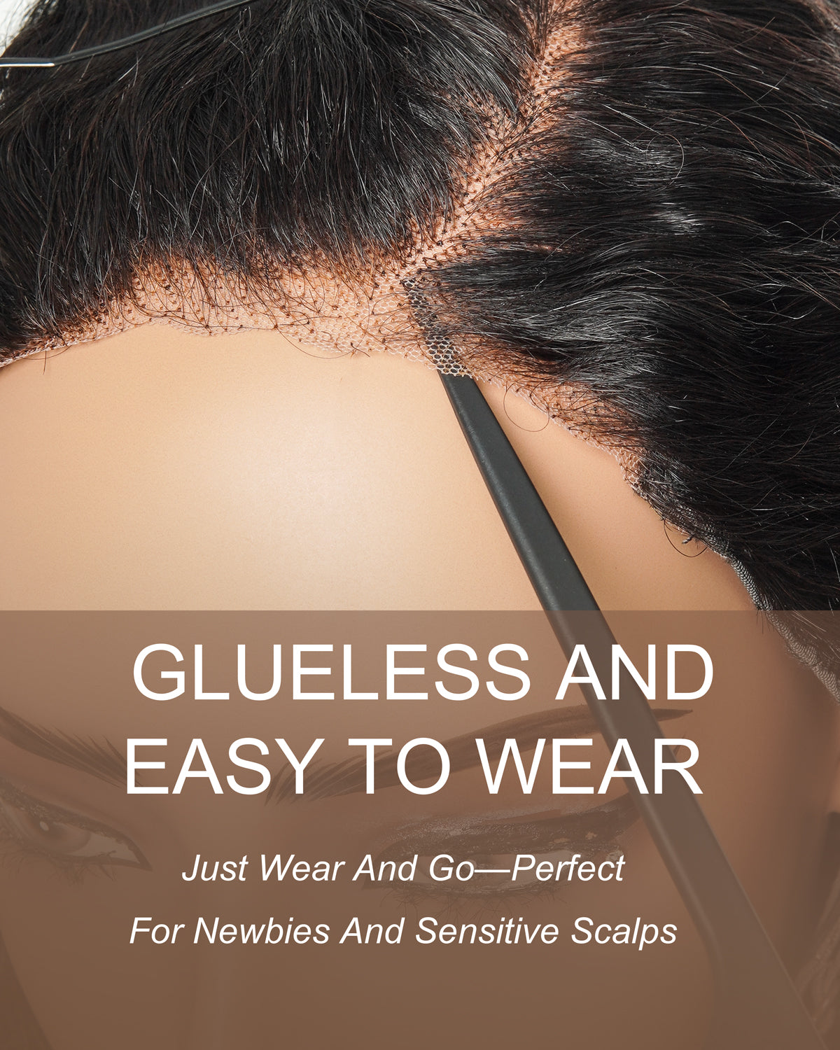 Bobrina 12" Side Part Wet & Wavy 100% Virgin Human Hair Glueless Wig - Pre Bleached, Pre Cut, Pre Plucked Wear-to-Go Magic Curly (for US Market Only)