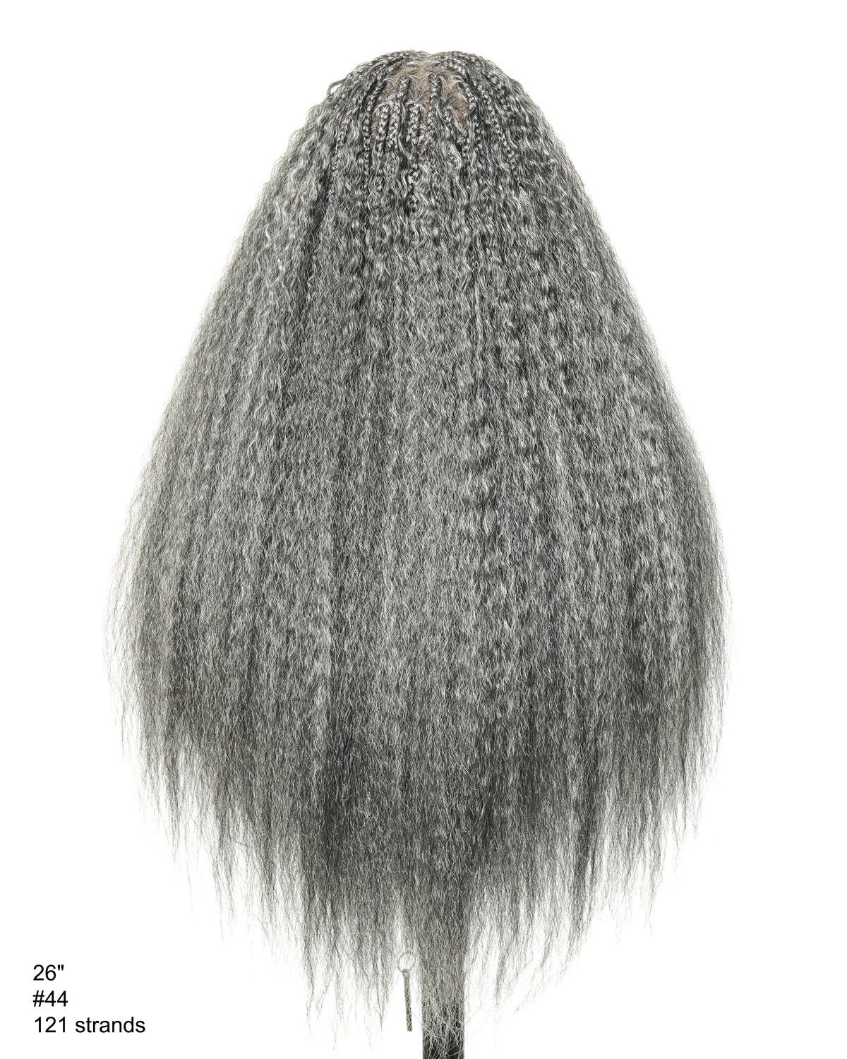 Makeda - 28" Kinky Straight Virgin Human Hair Ultra Full Boho Box Braided Wig