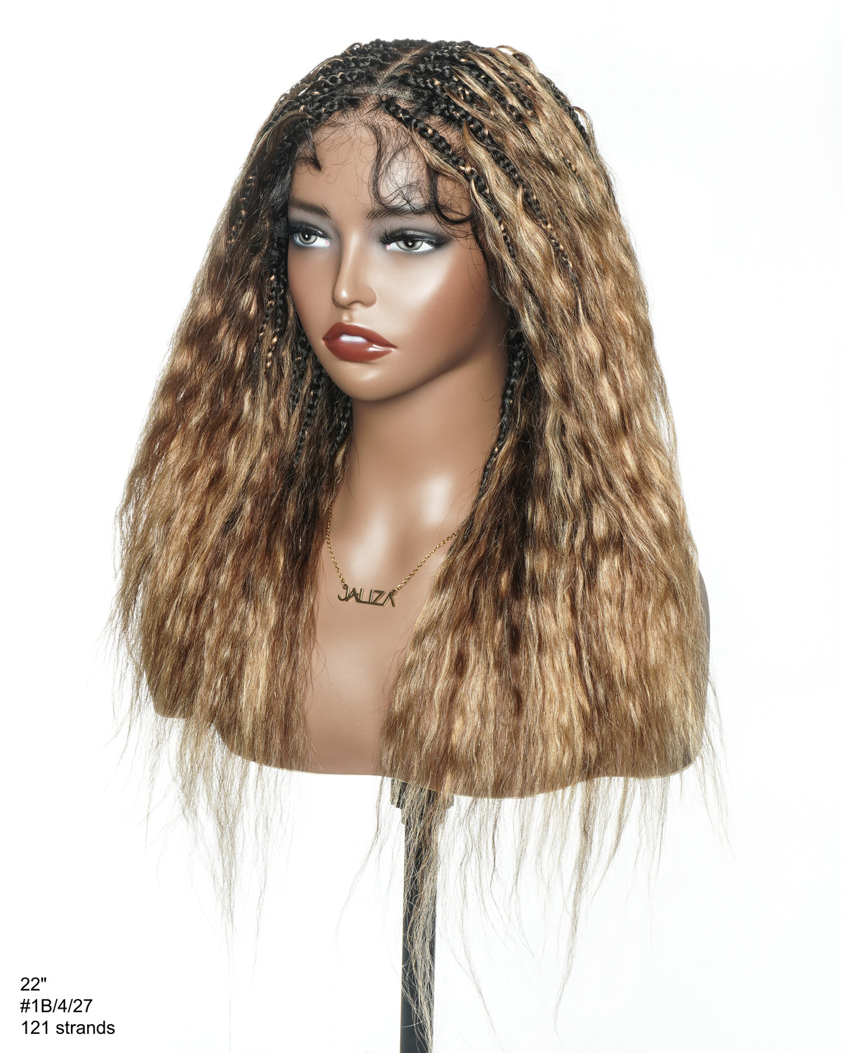 Raina - Bora Bora Human Hair Wet & Wavy Curls Pre Bleached HD Full Lace Boho Braided Wig