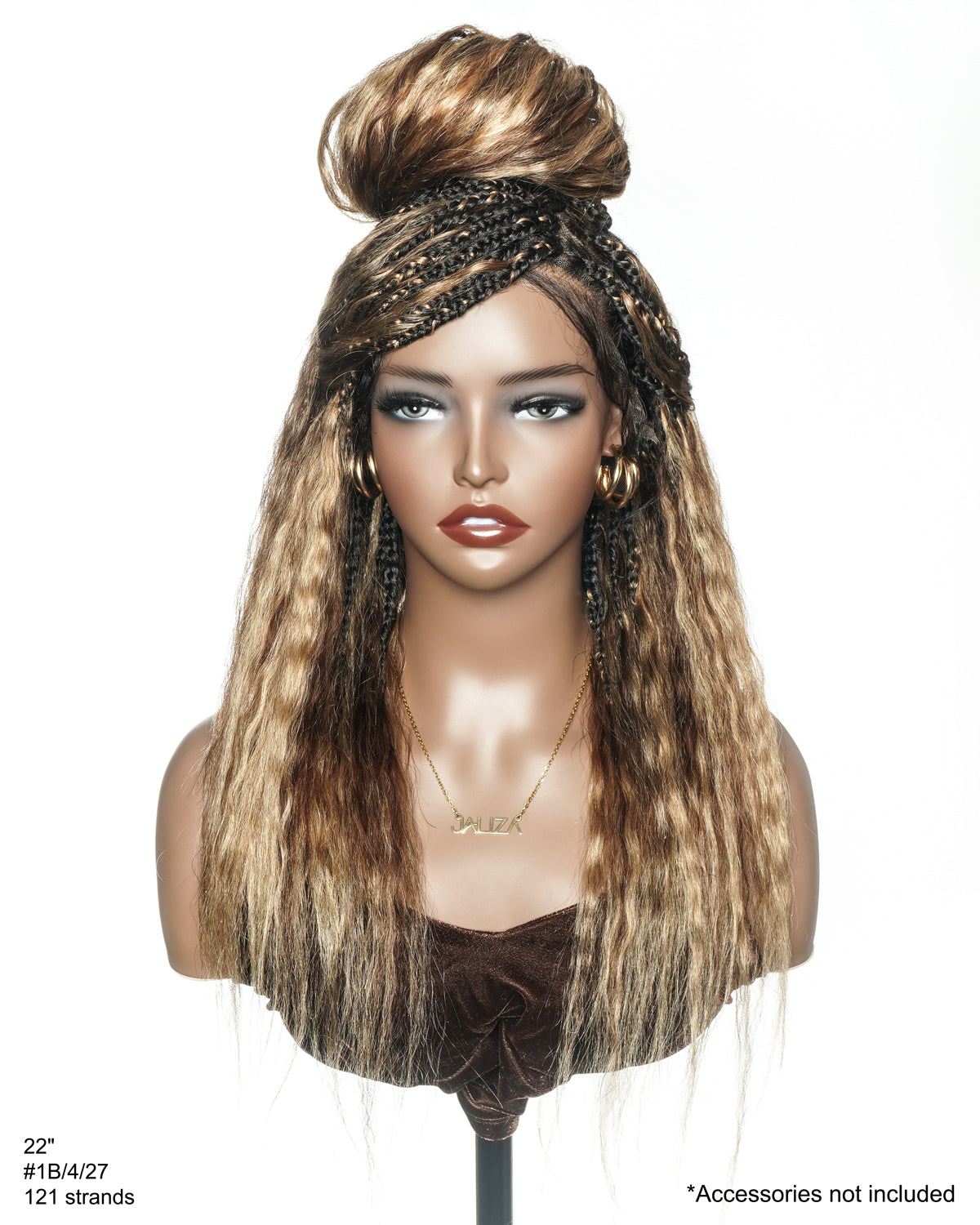 Raina - Small Head Friendly Wet & Wavy Boho Braided Wig (Small Cap Size for Petite Head)