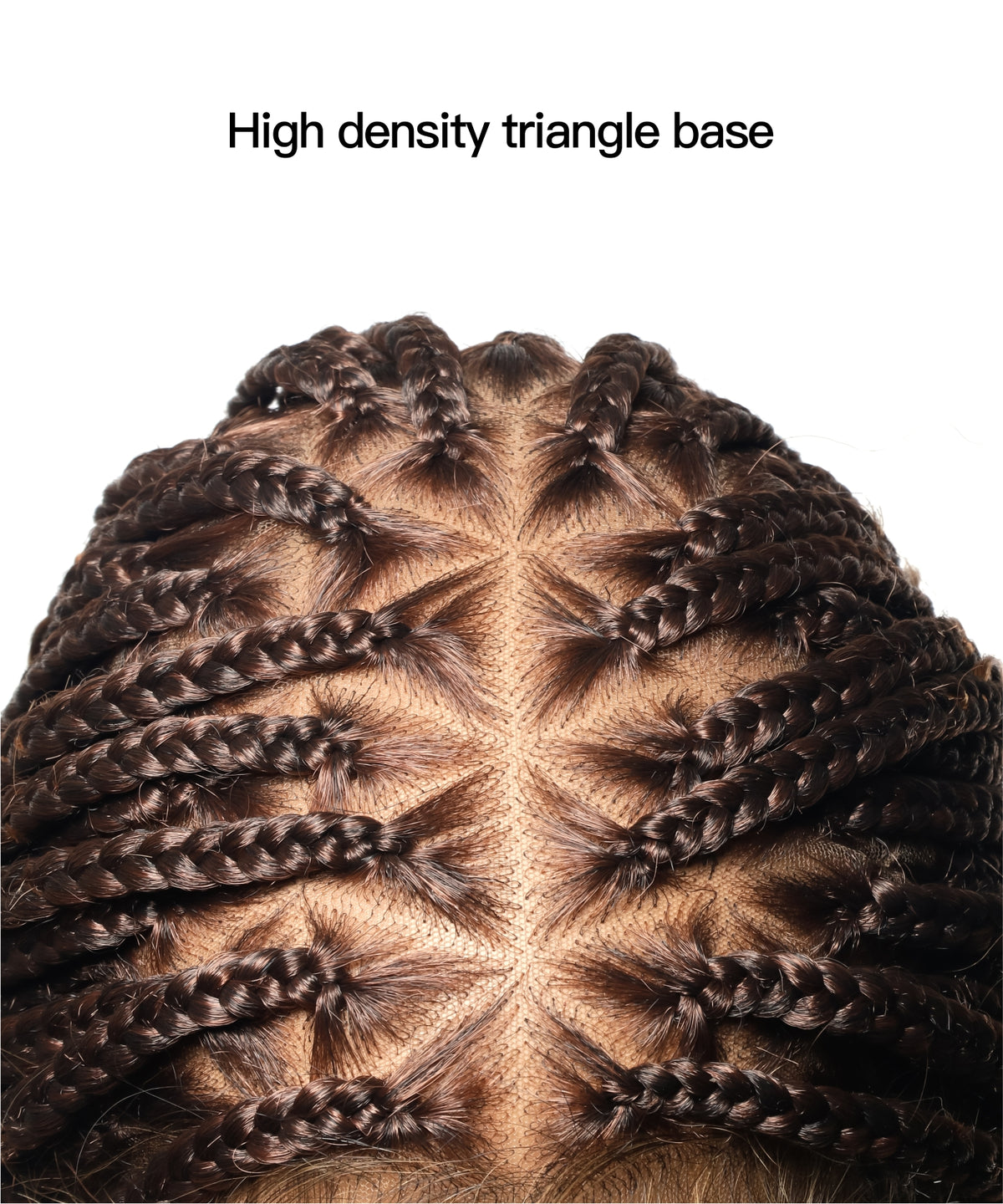 JALIZA 36 inch Black Knotless Boho Box Braids Full Lace Braided Wig Center Parting (Mannequin - Close View)