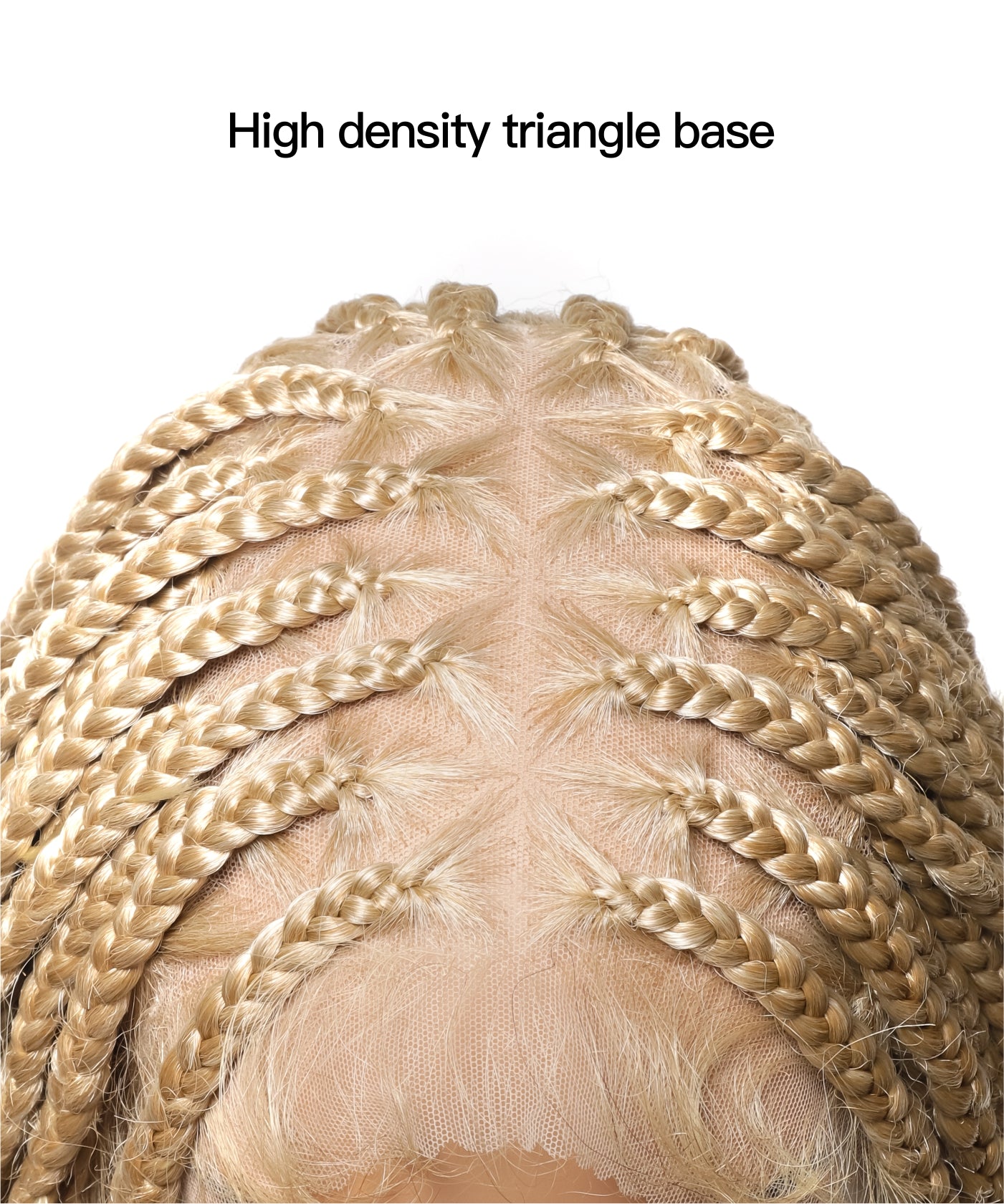 613 Color Square Base Human Hair Boho Curls Full Lace Knotless Boho Box Braided Wig 36" 86 Strands