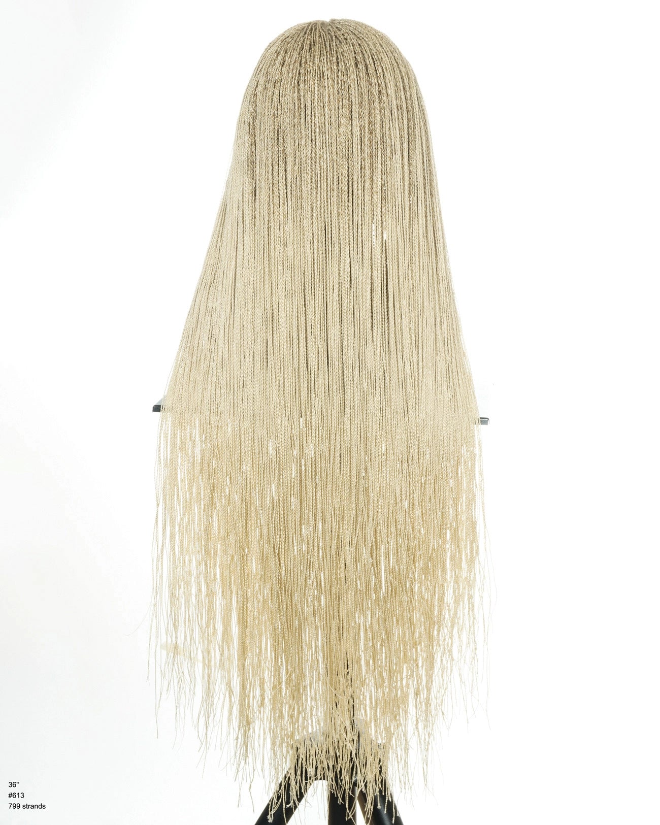 Mica - Micro Senegalese Twist Pre Bleached Swiss HD Full Lace Knotless Braids Wig 799 Strands