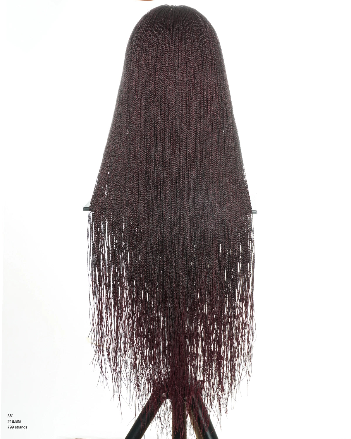 Mica - Micro Senegalese Twist Pre Bleached Swiss HD Full Lace Knotless Braids Wig 799 Strands