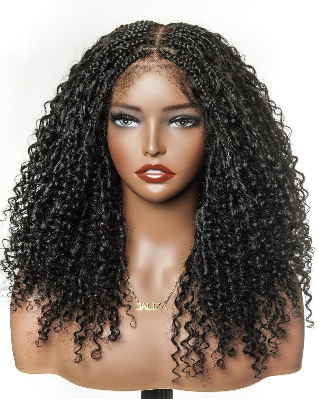 Lulu - Bora Bora Pre Bleached HD Full Lace Human Hair Curly Wave Boho Box Braided Wig
