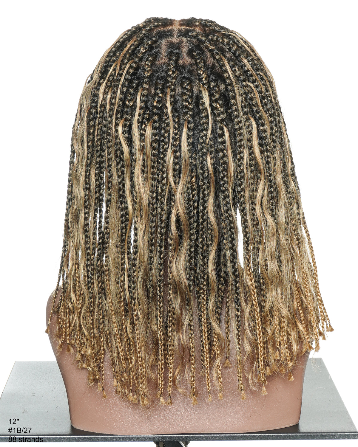 12" Pre Bleached Full Lace Boho Box Braided Wig