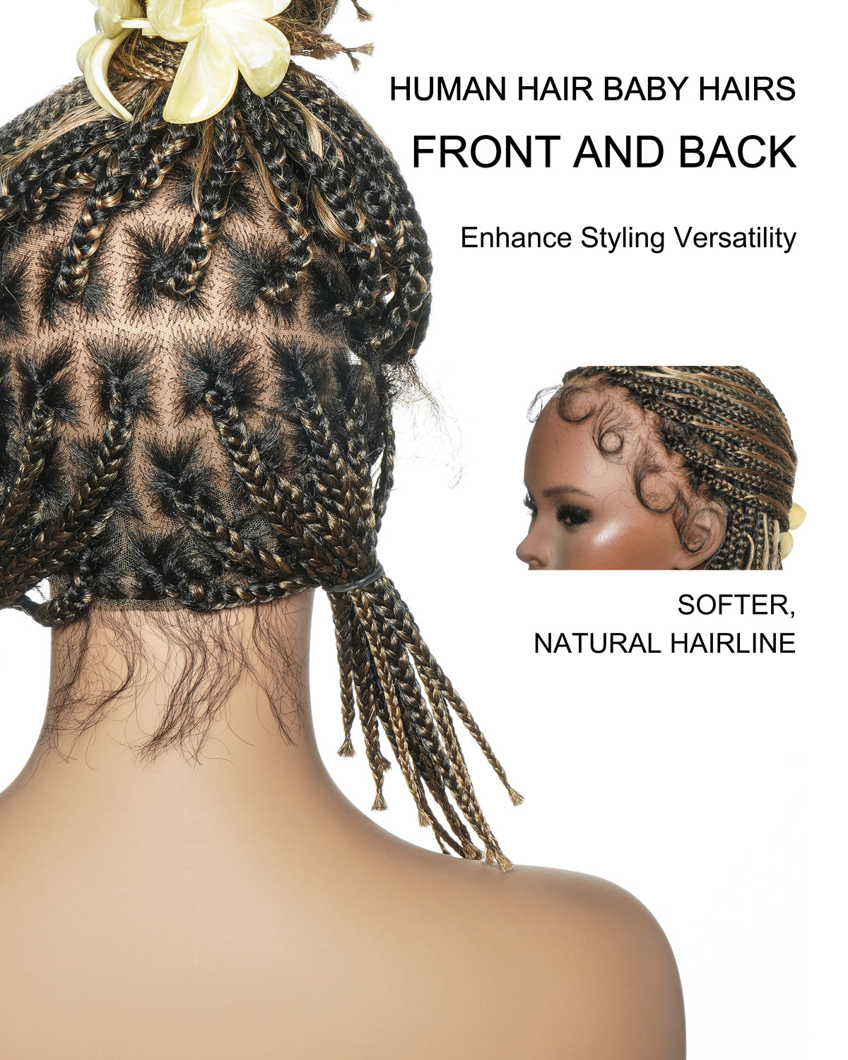 12" Pre Bleached Full Lace Boho Box Braided Wig