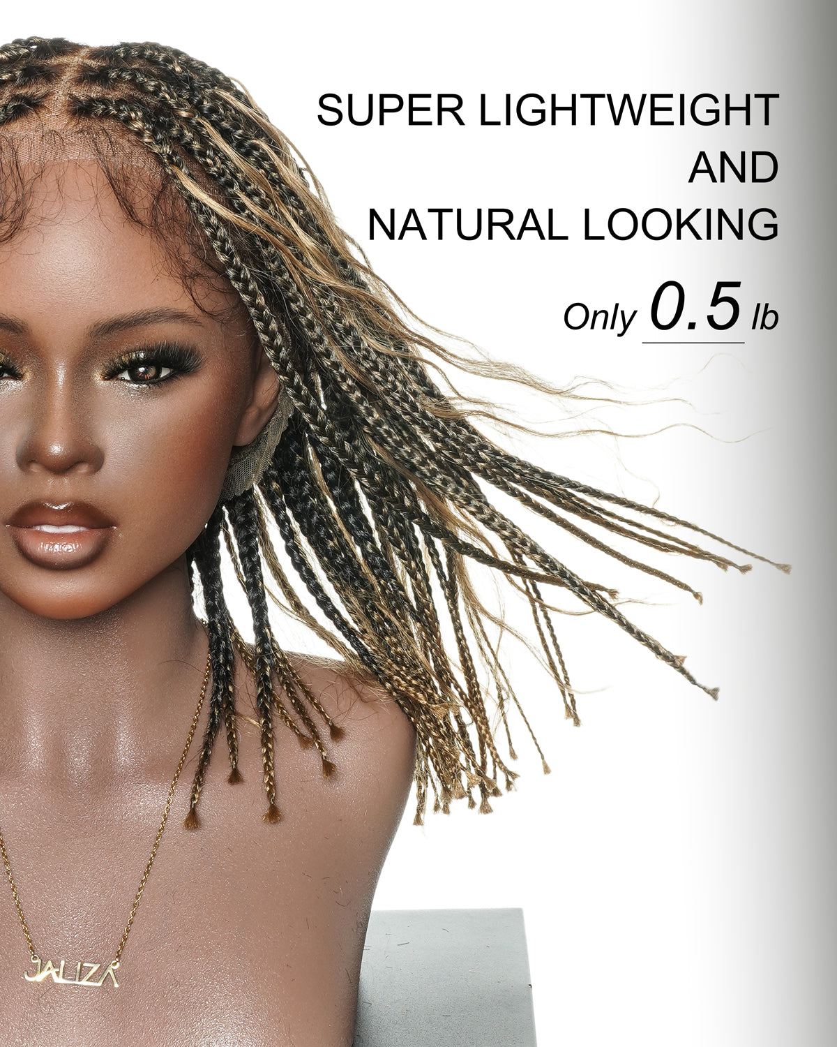 12" Pre Bleached Full Lace Boho Box Braided Wig