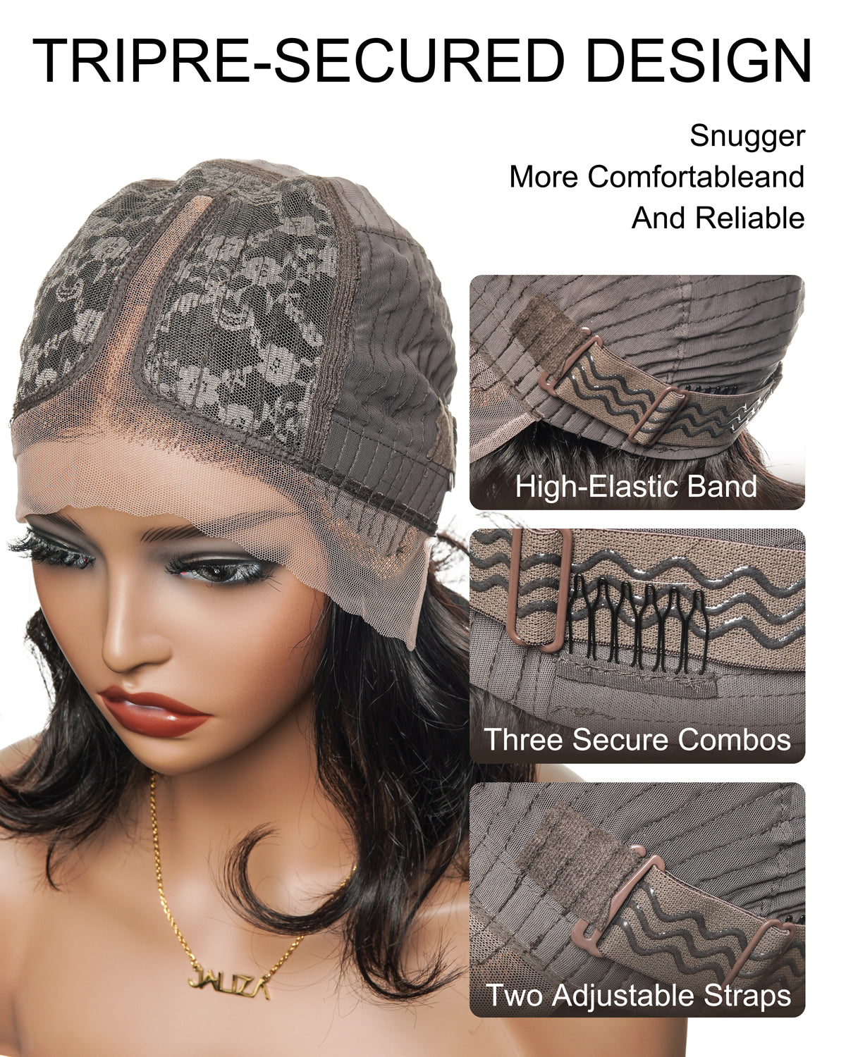 12" 100% Virgin Human Hair Deep Wave Glueless HD Lace Wig - Pre Bleached, Pre Plucked (for US Market Only)